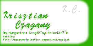 krisztian czagany business card